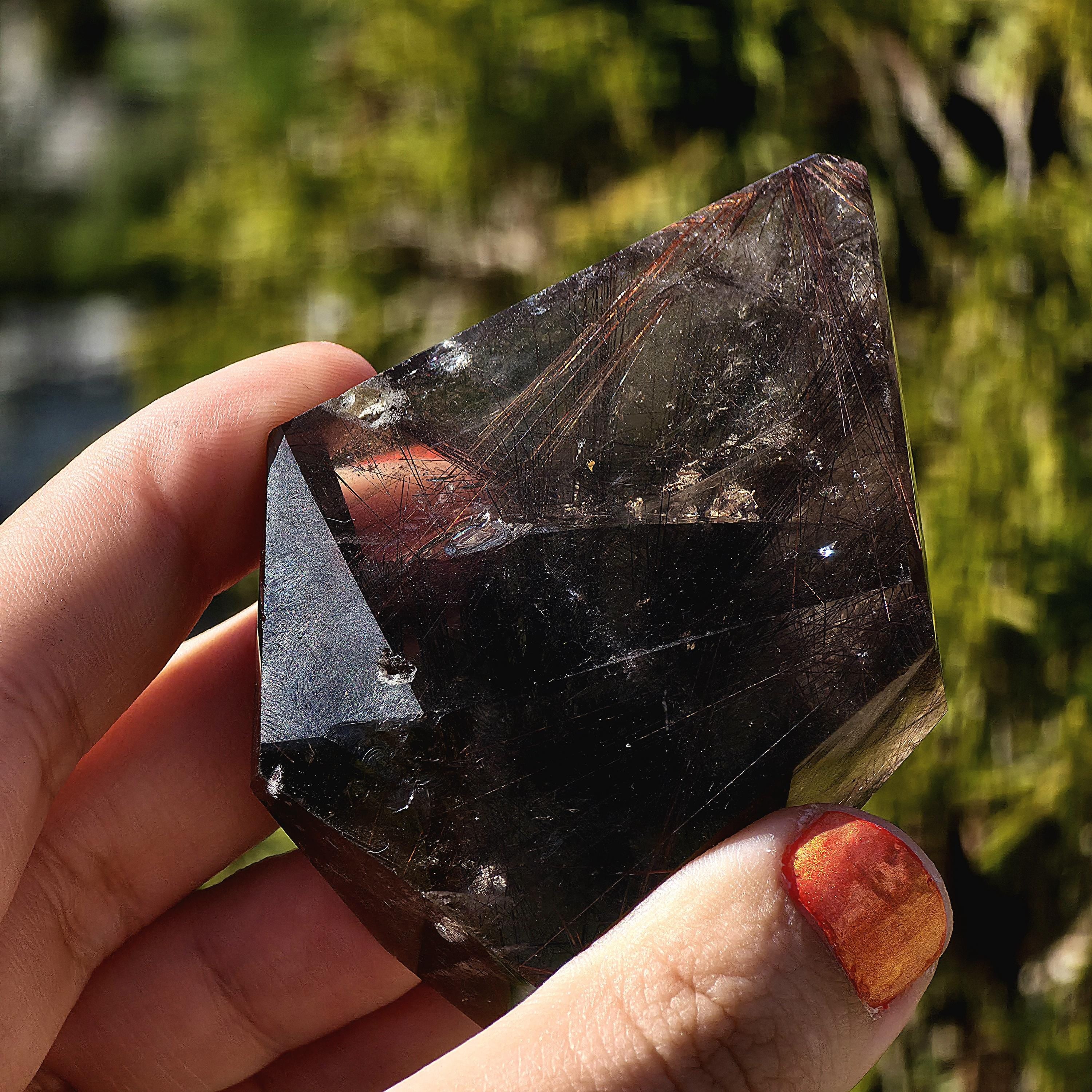Copper Rutilated Quartz Freeform | Natural Rutile Quartz Crystal | Collector Mineral Display Decor