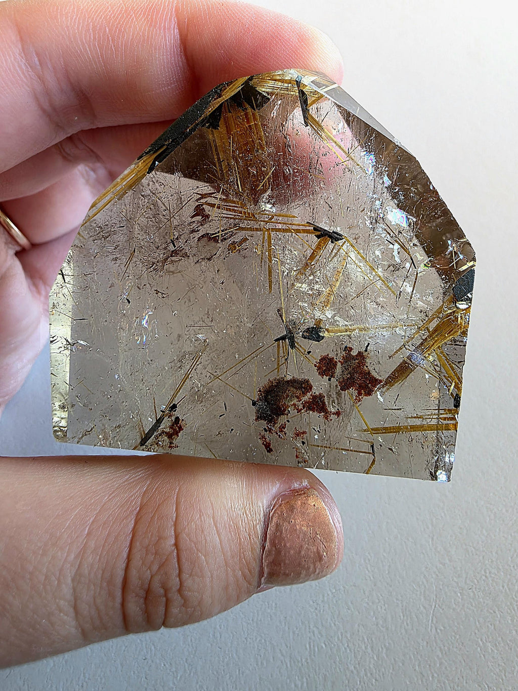 Golden Rutilated Quartz Freeform | Natural Rutile Quartz Crystal | Collector Display Mineral Decor