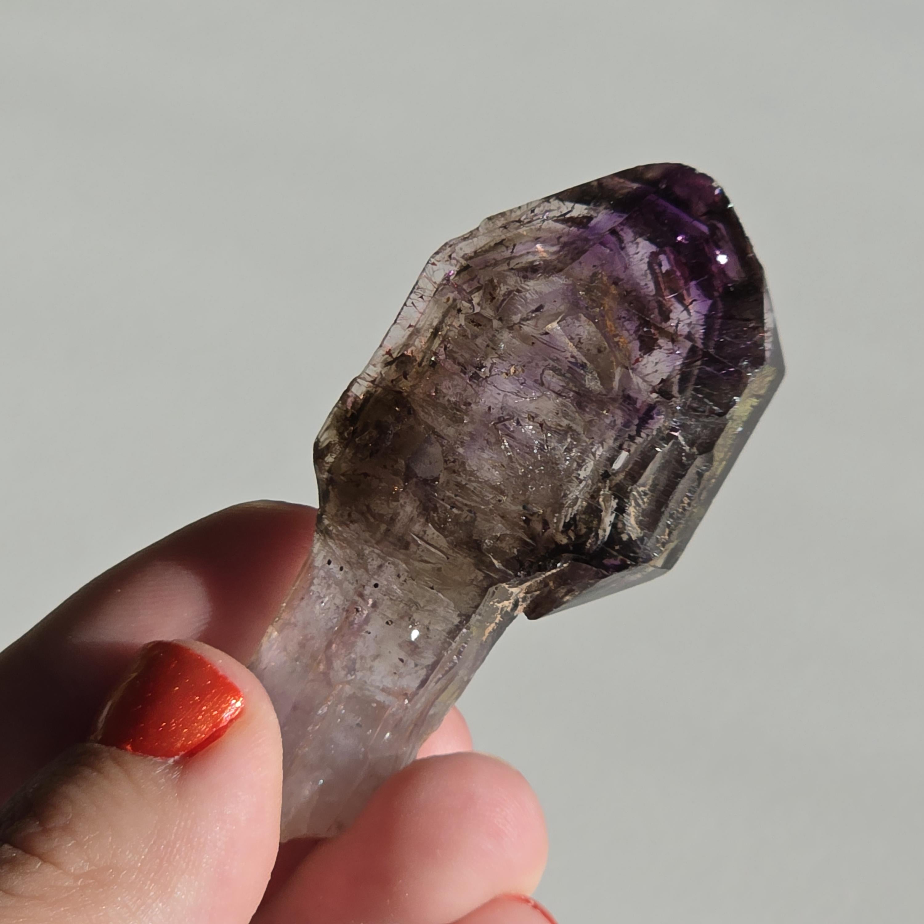 Natural Amethyst Scepter Crystal | Unique Quartz Growth Formation | Collector Mineral Specimen