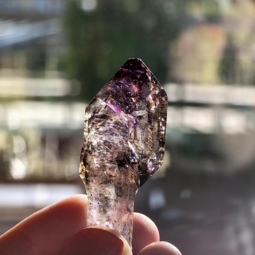 Natural Amethyst Scepter Crystal | Unique Quartz Growth Formation | Collector Mineral Specimen