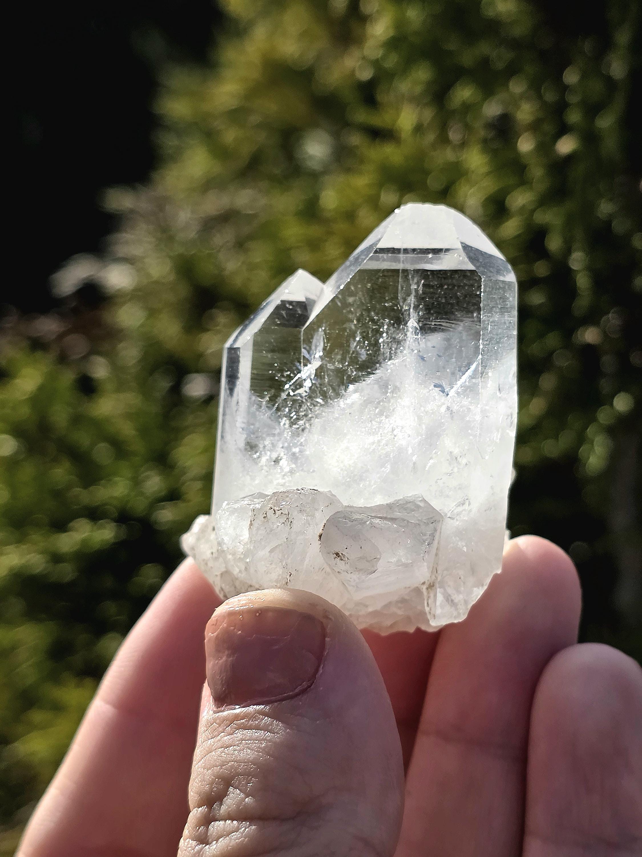 Himalayan Clear Quartz Cluster, Flat Face Quartz Point, Natural Quartz Crystal, Collector Mineral Specimen, Raw Quartz Decor