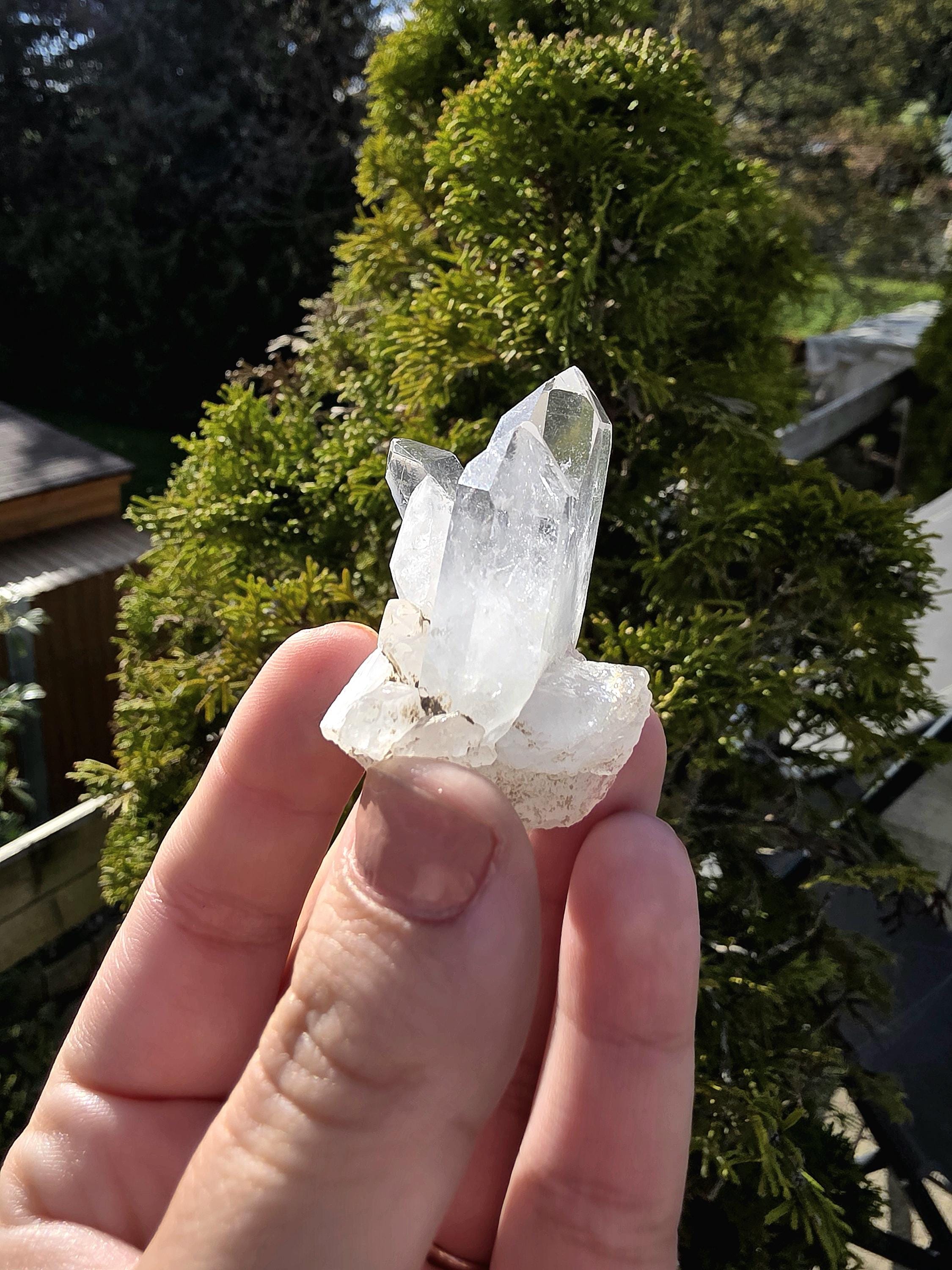 Himalayan Clear Quartz Cluster, Flat Face Quartz Point, Natural Quartz Crystal, Collector Mineral Specimen, Raw Quartz Decor