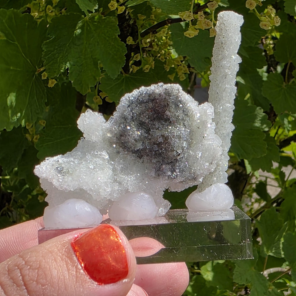 Stalactitic Apophyllite Cluster | Druzy Apophyllite Formation | Rare Columnar Apophyllite Specimen | Sparkling Mineral Decor