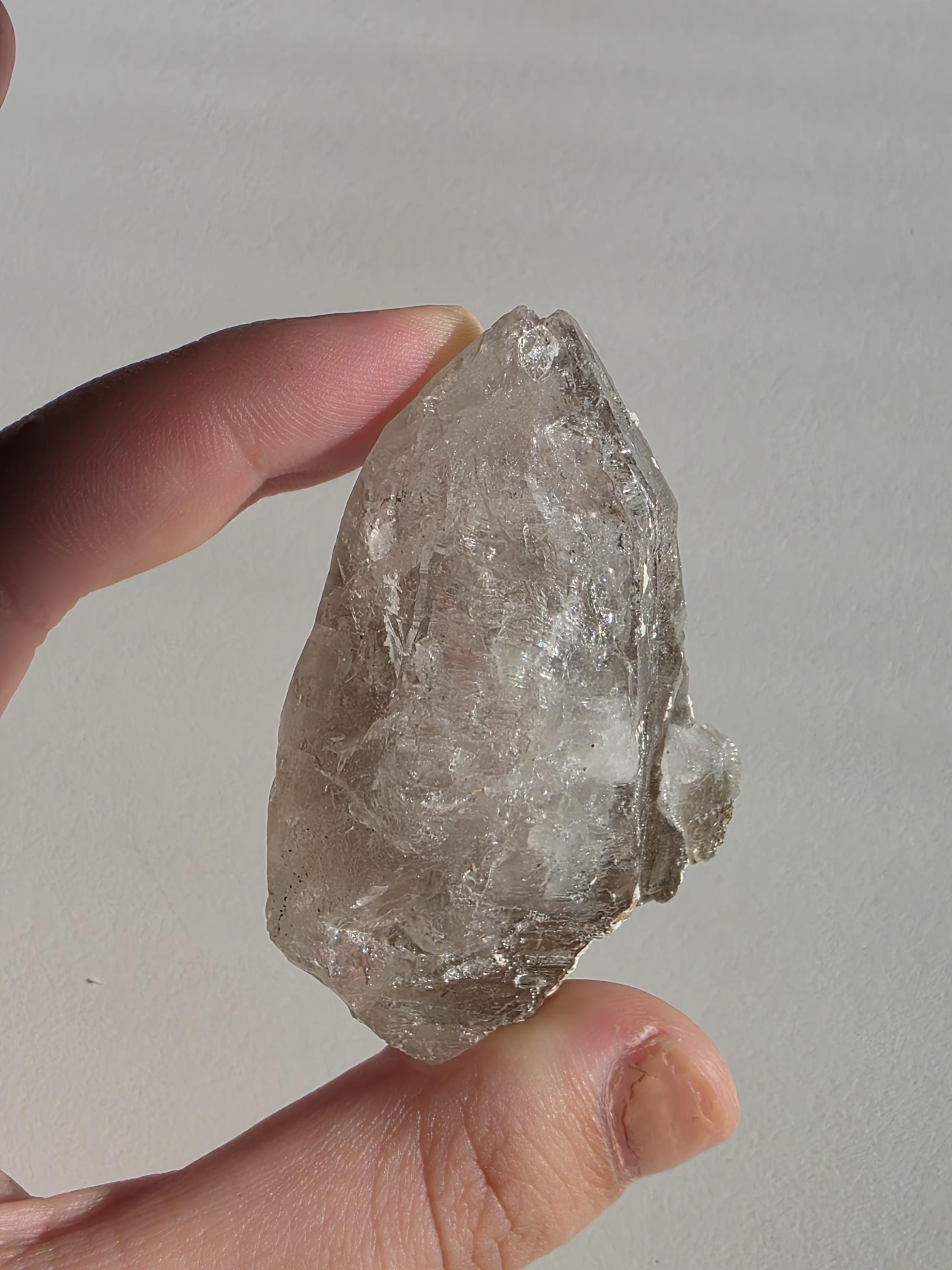 Alpine Quartz Crystal Point | Swiss Alps Clear Quartz with Matrix | Natural Collector Mineral Specimen