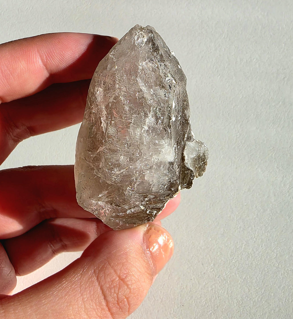 Alpine Quartz Crystal Point | Swiss Alps Clear Quartz with Matrix | Natural Collector Mineral Specimen