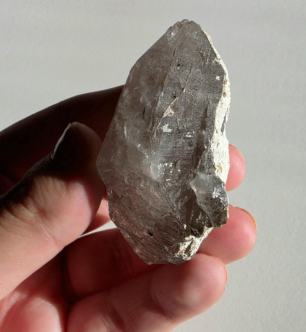 Alpine Quartz Crystal Point | Swiss Alps Clear Quartz with Matrix | Natural Collector Mineral Specimen