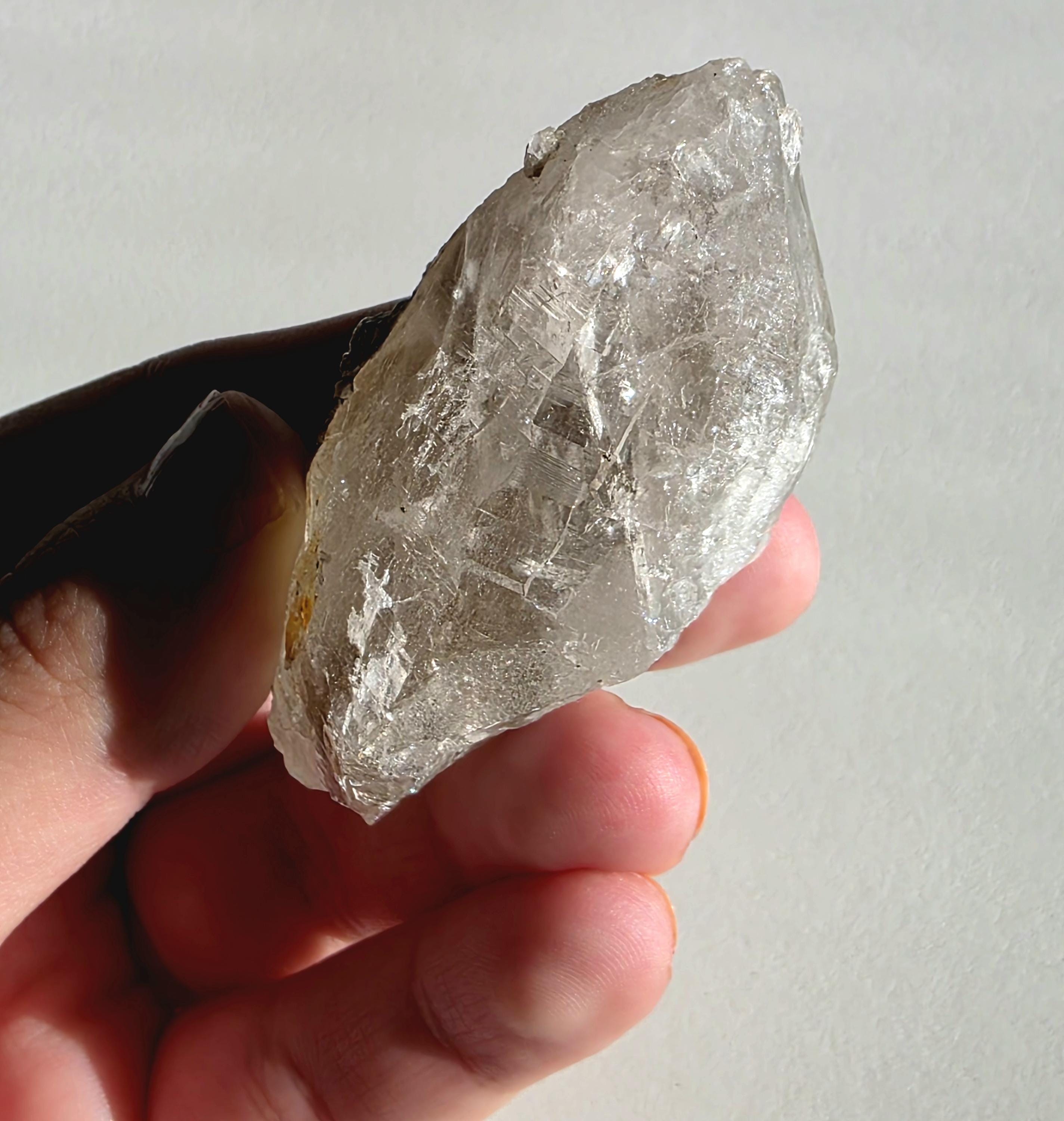 Alpine Quartz Crystal Point | Swiss Alps Clear Quartz with Matrix | Natural Collector Mineral Specimen
