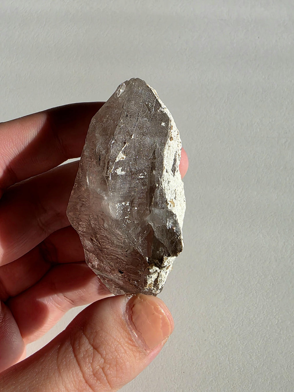 Alpine Quartz Crystal Point | Swiss Alps Clear Quartz with Matrix | Natural Collector Mineral Specimen