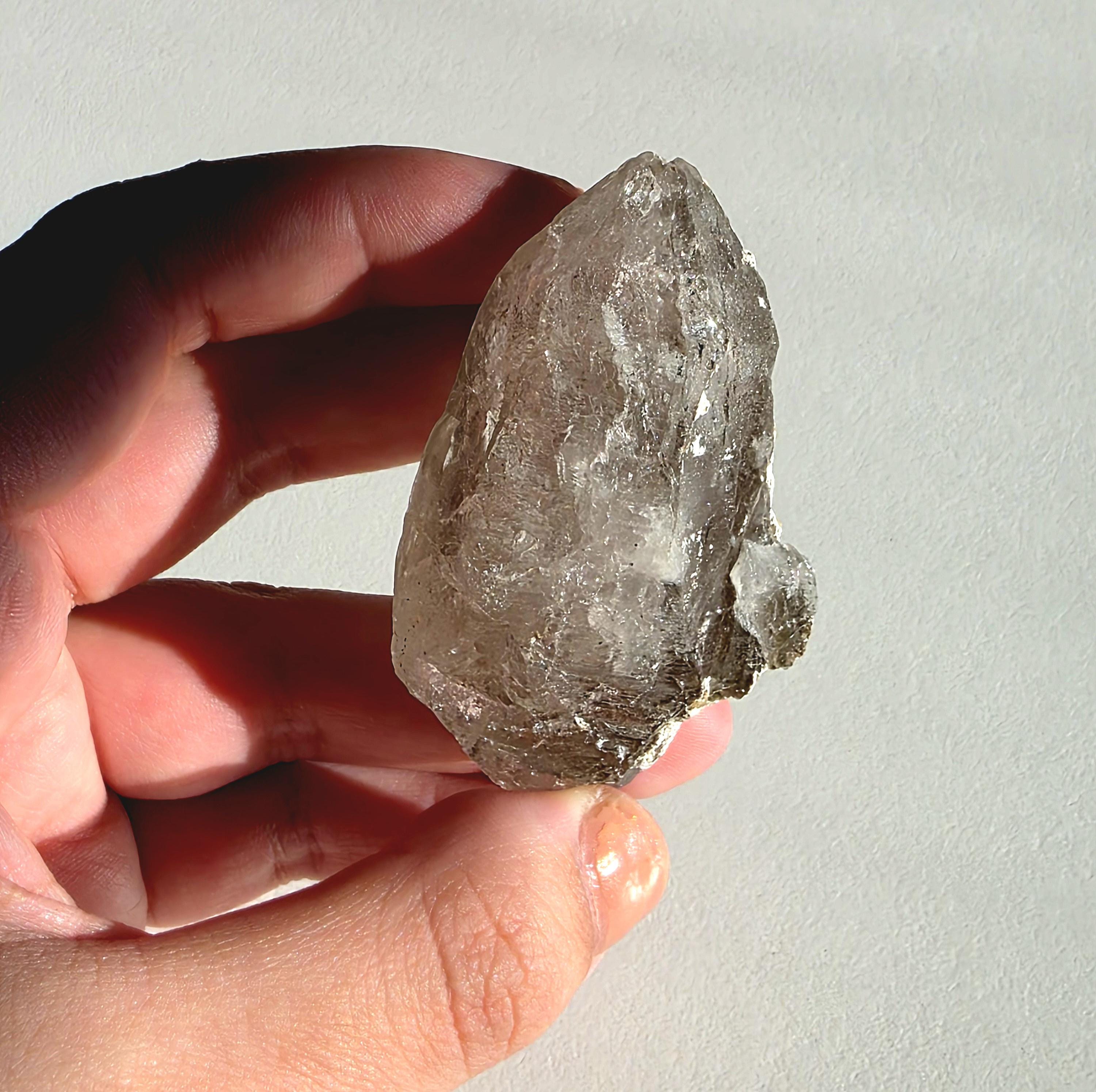 Alpine Quartz Crystal Point | Swiss Alps Clear Quartz with Matrix | Natural Collector Mineral Specimen