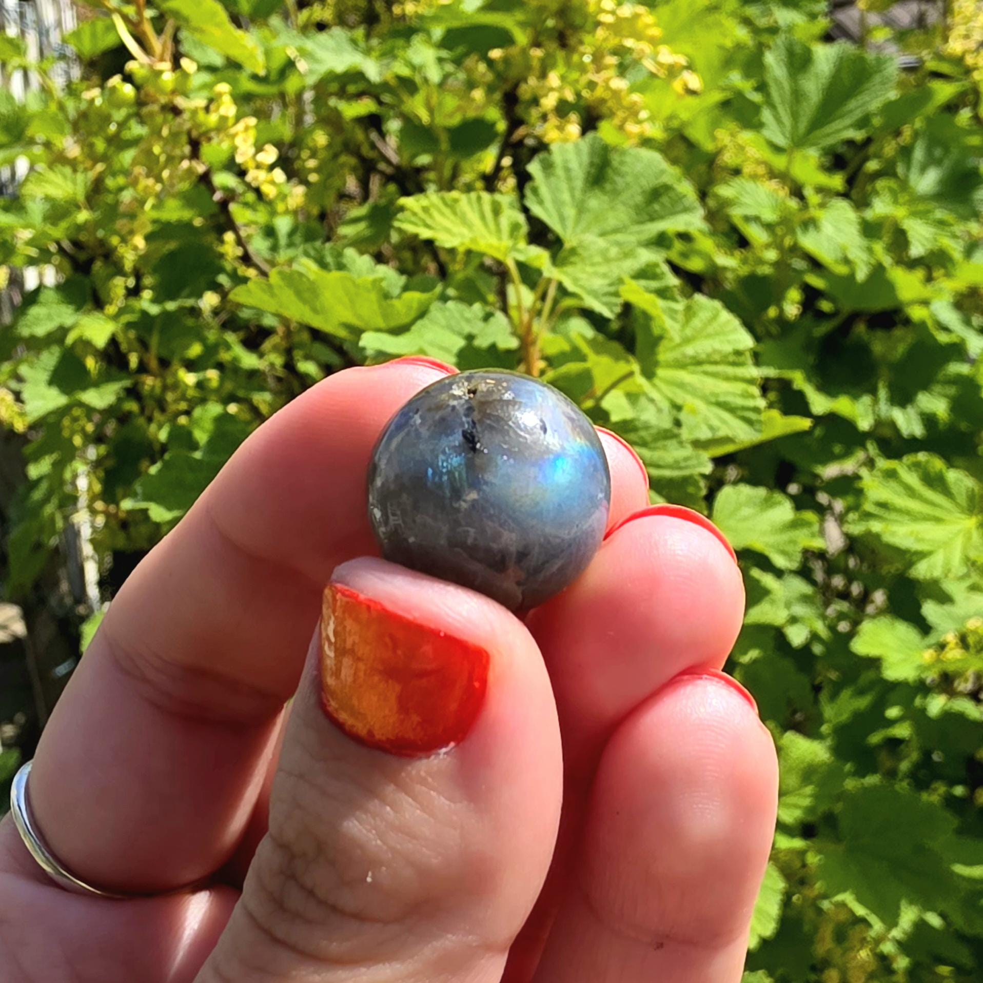 Flashy Labradorite Mini Sphere | Blue Green Gold Flash Crystal | High Quality Polished Gemstone Orb | Small Display Stone
