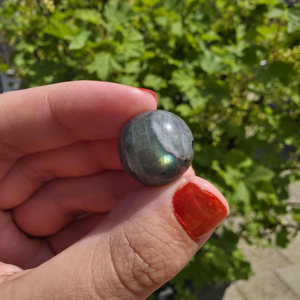 Flashy Labradorite Mini Sphere | Blue Green Gold Flash Crystal | High Quality Polished Gemstone Orb | Small Display Stone