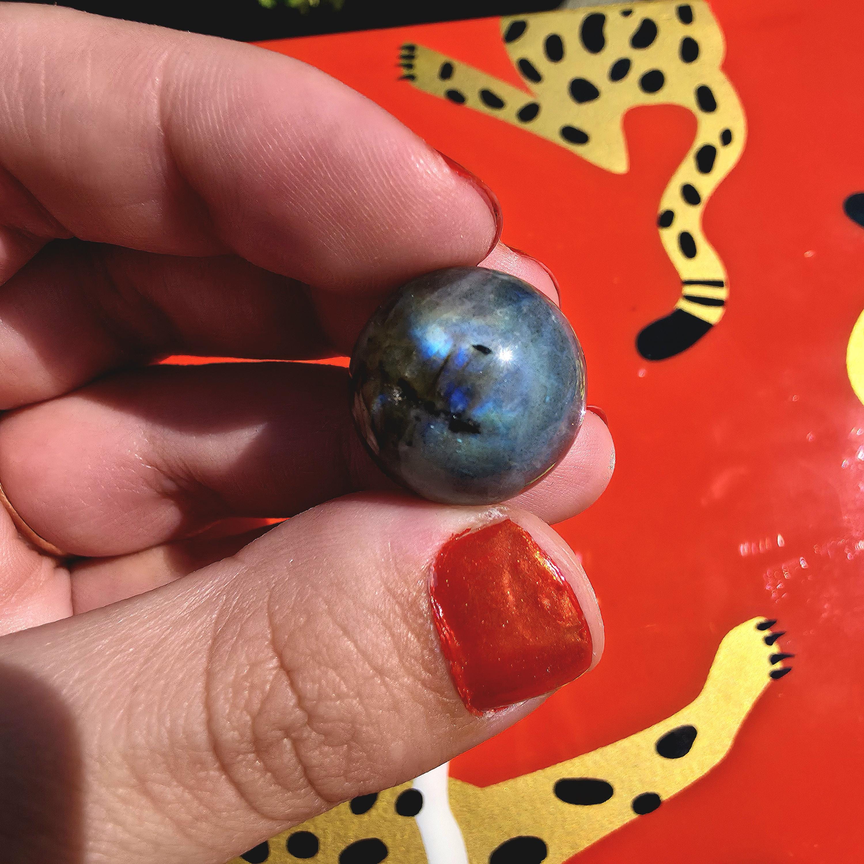 Flashy Labradorite Mini Sphere | Blue Green Gold Flash Crystal | High Quality Polished Gemstone Orb | Small Display Stone