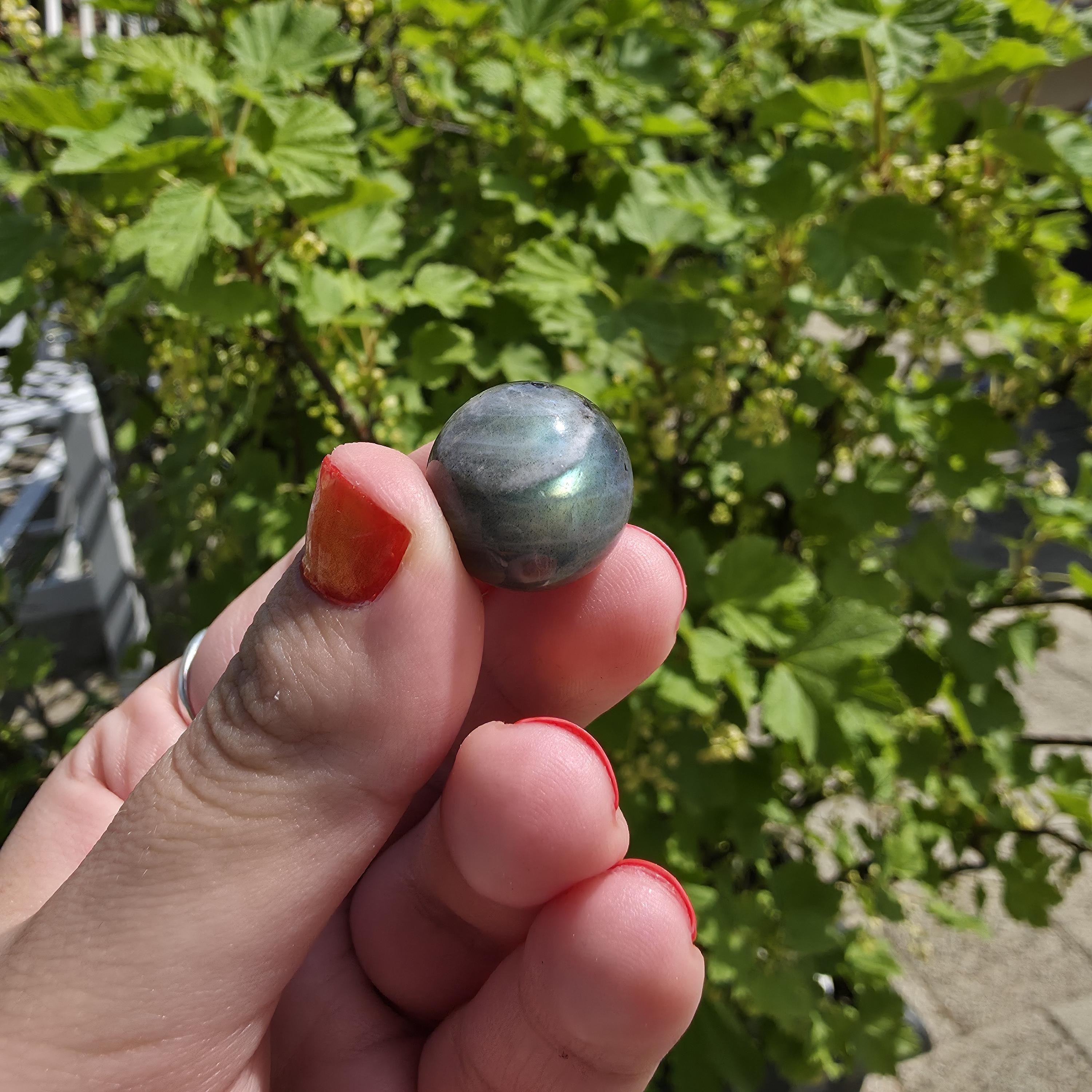Flashy Labradorite Mini Sphere | Blue Green Gold Flash Crystal | High Quality Polished Gemstone Orb | Small Display Stone