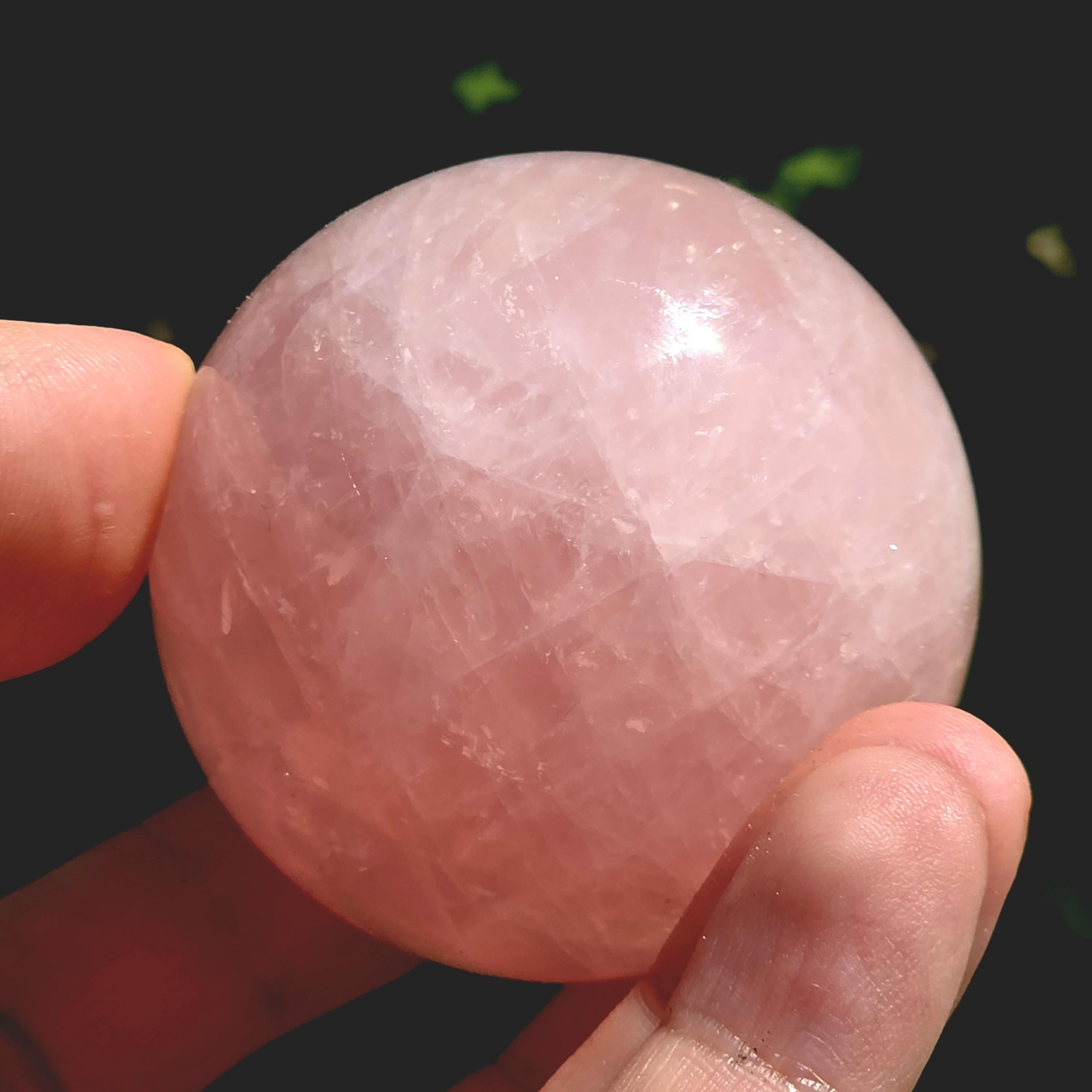 Rose Quartz Sphere | Pink Crystal Orb | Polished Love Stone | 5cm Gemstone Sphere | High Quality Crystal Display