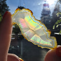 Natural Iris Agate Slice | Rainbow Agate Slice | Flashy Banded Agate | Collector Crystal | Small Agate Specimen