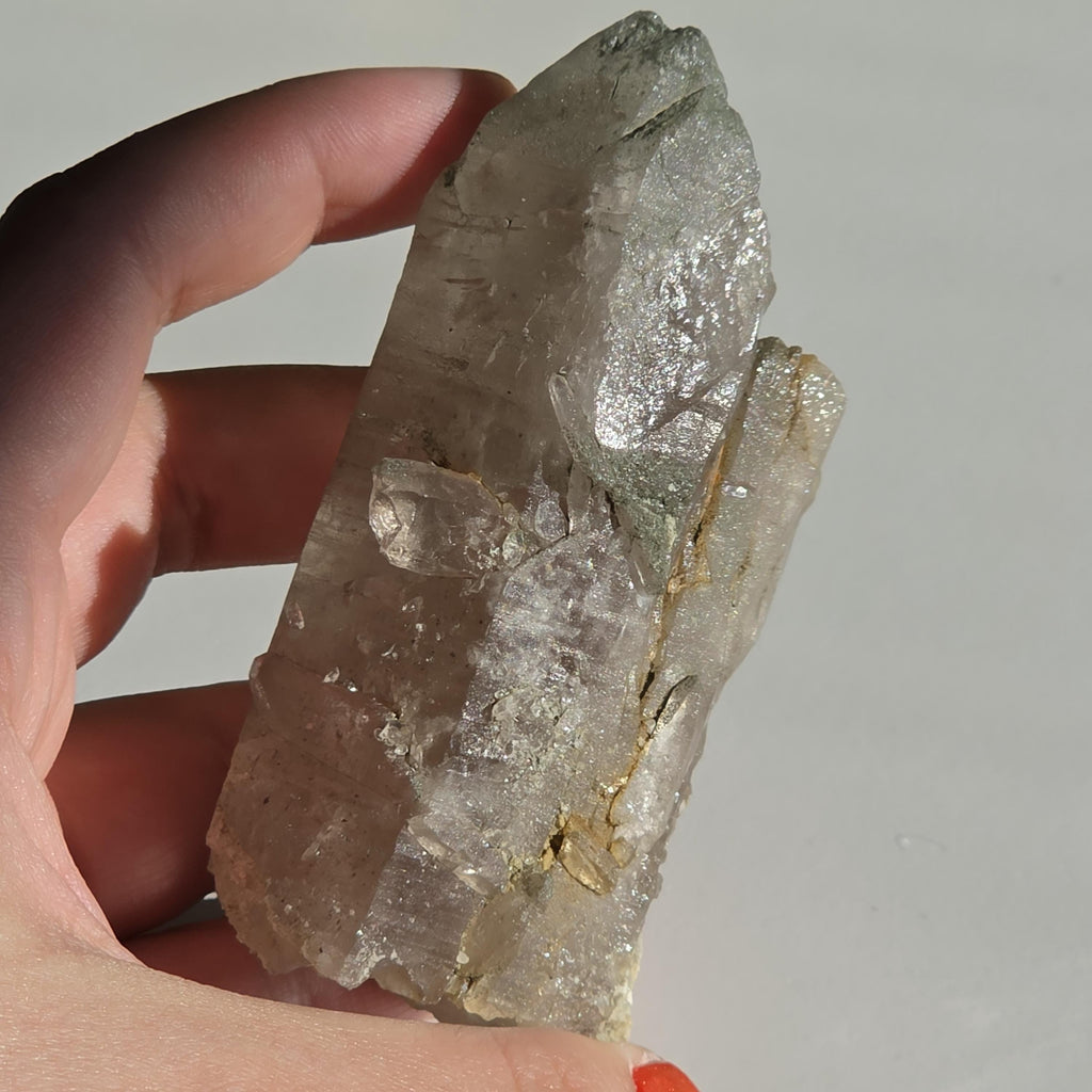 Alpine Quartz Crystal Point | Swiss Alps Clear Quartz with Matrix | Natural Collector Mineral Specimen