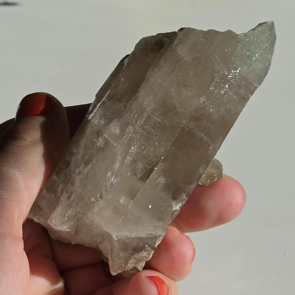 Alpine Quartz Crystal Point | Swiss Alps Clear Quartz with Matrix | Natural Collector Mineral Specimen