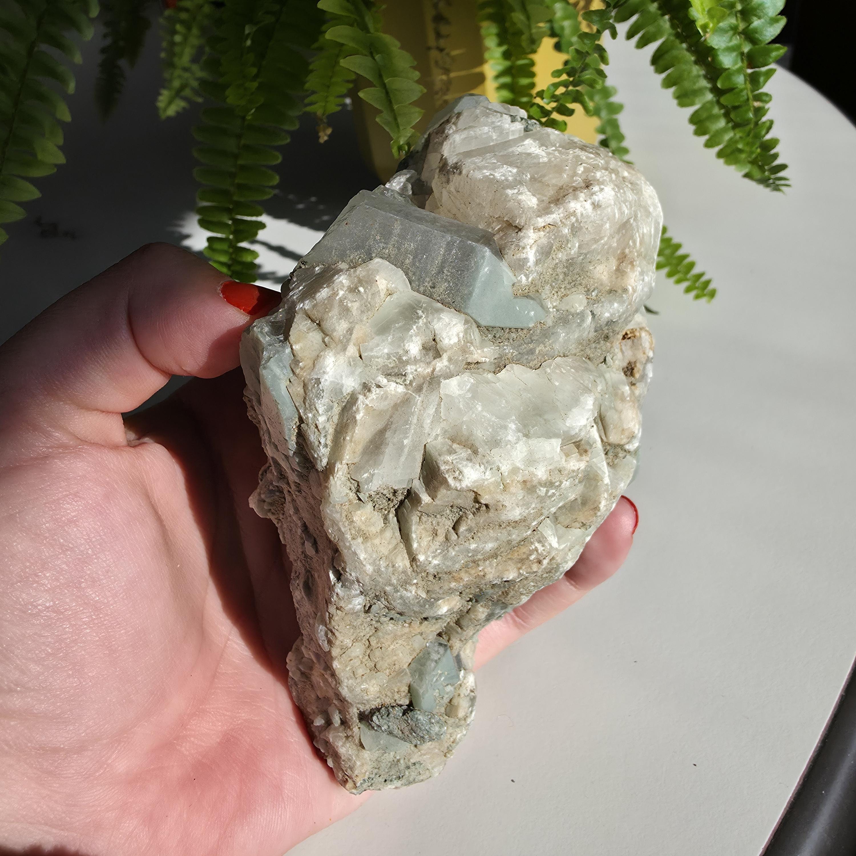 Swiss Alpine Chlorite Quartz Cluster | Green Chlorite Included Quartz | Large Alpine Quartz Specimen | Swiss Alps