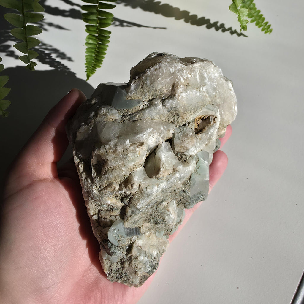 Swiss Alpine Chlorite Quartz Cluster | Green Chlorite Included Quartz | Large Alpine Quartz Specimen | Swiss Alps