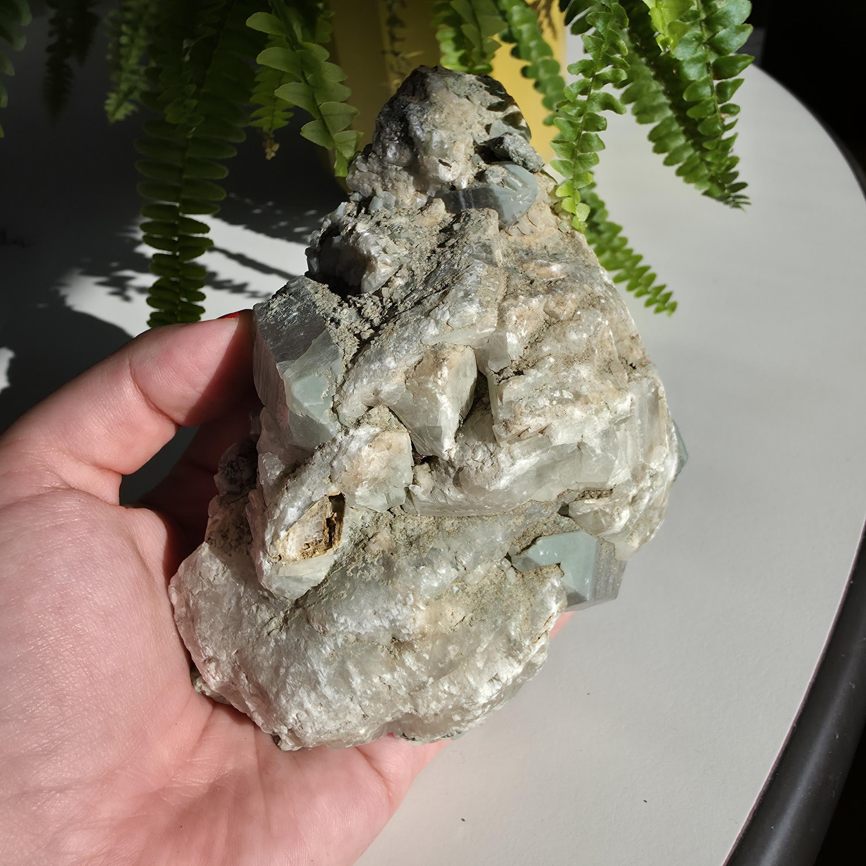 Swiss Alpine Chlorite Quartz Cluster | Green Chlorite Included Quartz | Large Alpine Quartz Specimen | Swiss Alps