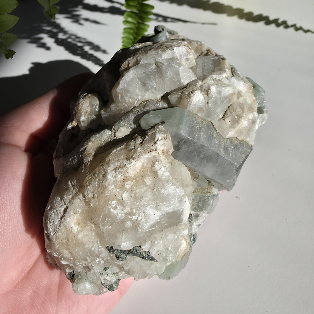 Swiss Alpine Chlorite Quartz Cluster | Green Chlorite Included Quartz | Large Alpine Quartz Specimen | Swiss Alps