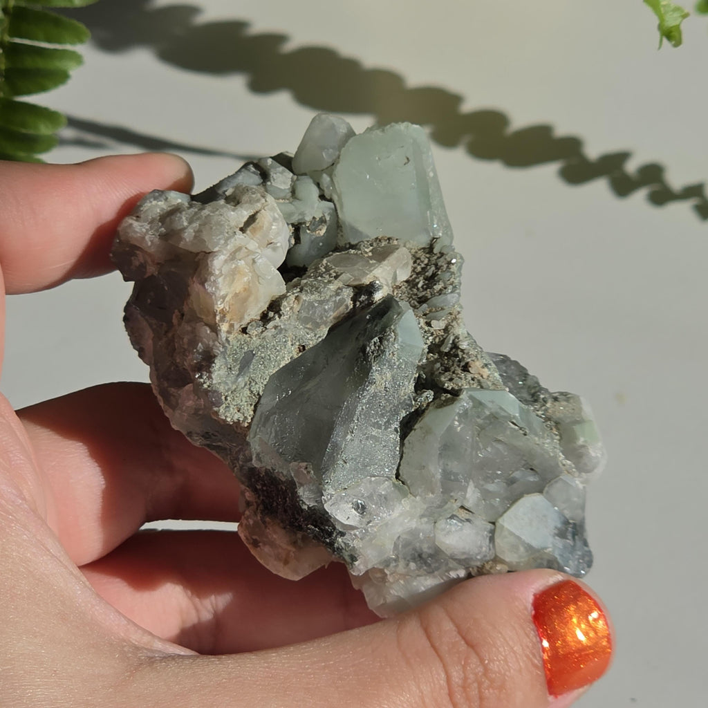 Swiss Alpine Chlorite Quartz Cluster | Green Chlorite Quartz | Alpine Quartz Specimen | Swiss Alps Crystal