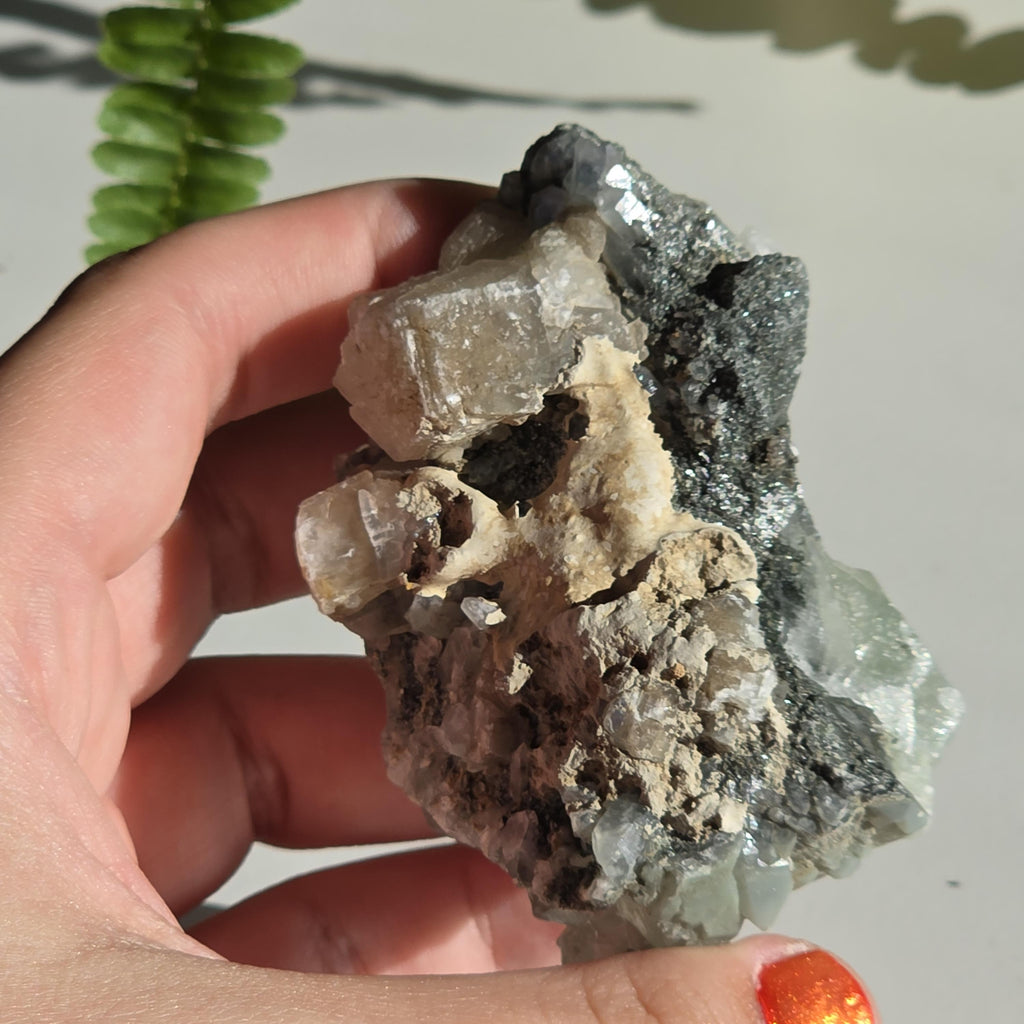 Swiss Alpine Chlorite Quartz Cluster | Green Chlorite Quartz | Alpine Quartz Specimen | Swiss Alps Crystal