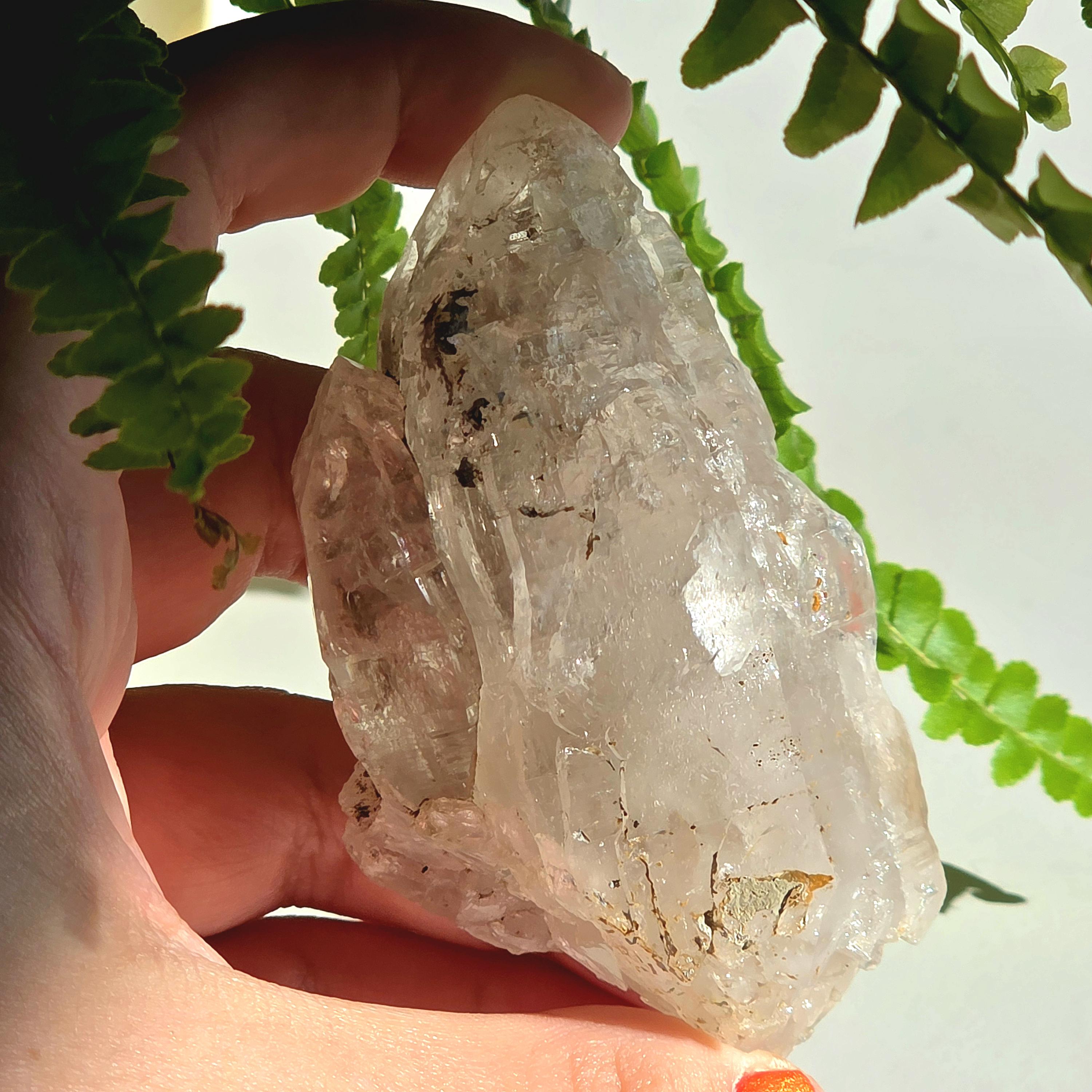 Alpine Quartz Crystal Point | Swiss Alps Clear Quartz with Matrix | Natural Collector Mineral Specimen