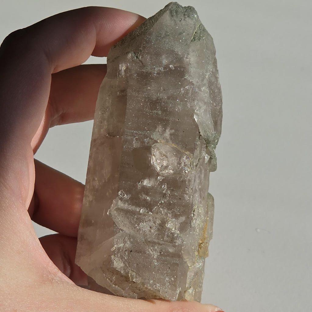 Alpine Quartz Crystal Point | Swiss Alps Clear Quartz with Matrix | Natural Collector Mineral Specimen