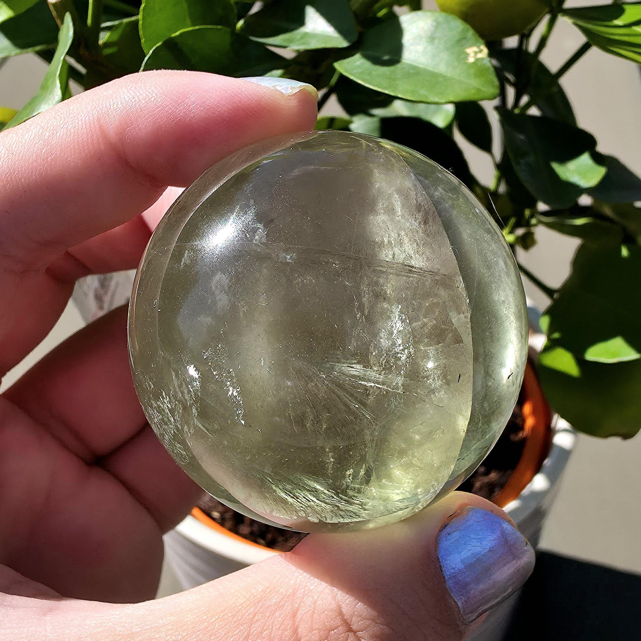 Green Apple Fluorite Sphere | Polished Fluorite Crystal Sphere | Mint Green Fluorite | Collector Crystal