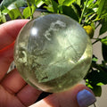 Green Apple Fluorite Sphere | Polished Fluorite Crystal Sphere | Mint Green Fluorite | Collector Crystal