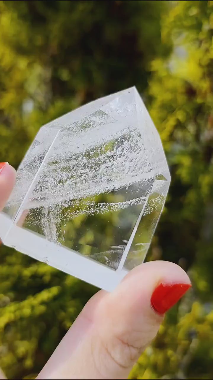 Himalayan Quartz Tower | Clear Crystal Point, Polished Mineral Specimen (5 cm)