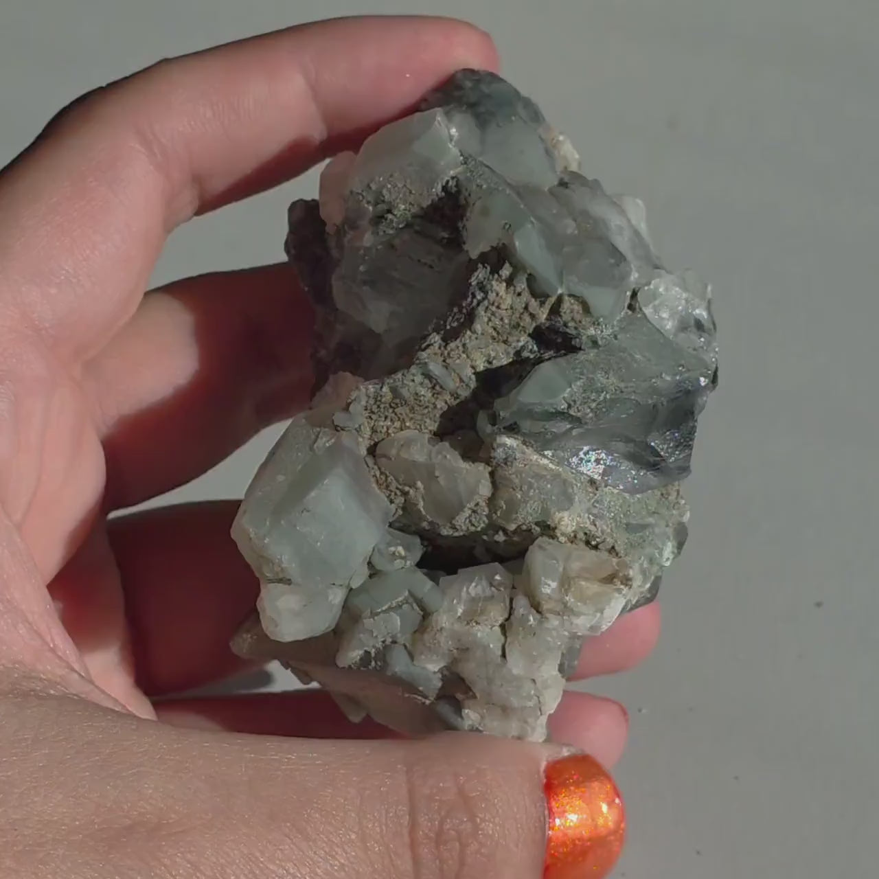 Swiss Alpine Chlorite Quartz Cluster | Green Chlorite Quartz | Alpine Quartz Specimen | Swiss Alps Crystal