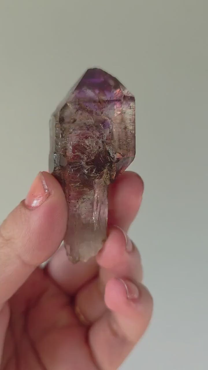 Natural Amethyst Scepter Crystal | Unique Quartz Growth Formation | Collector Mineral Specimen