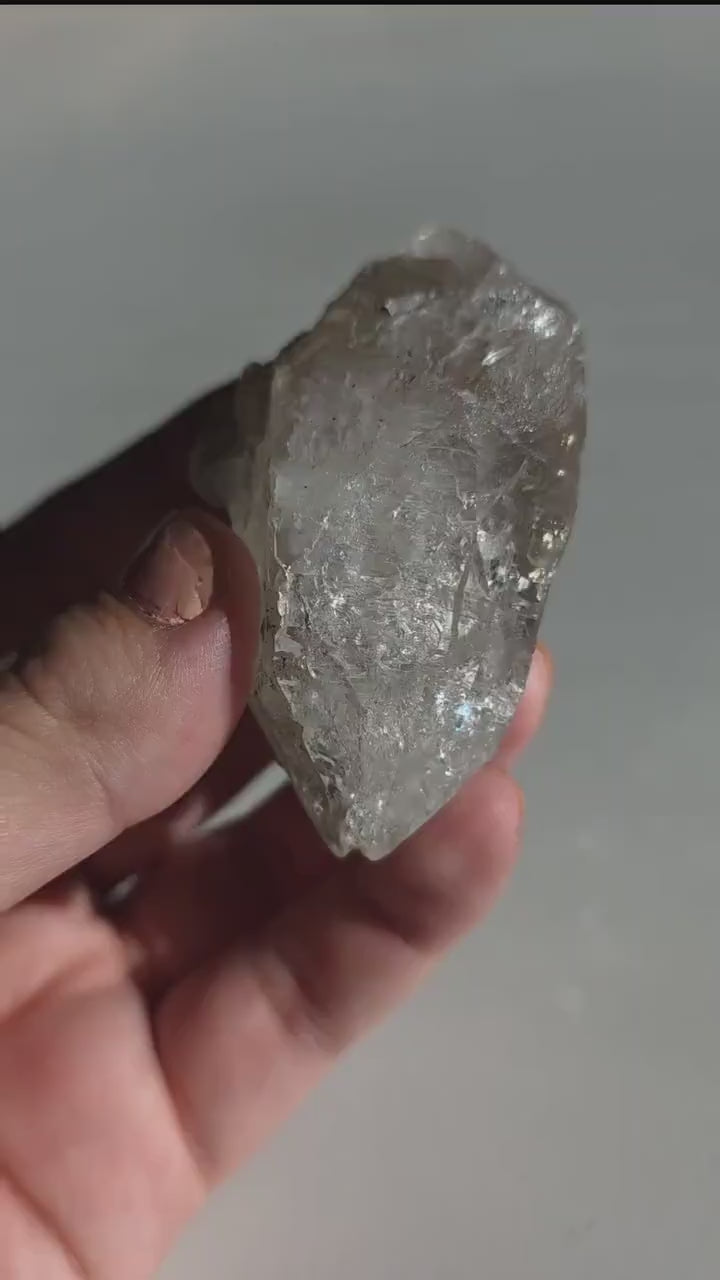Alpine Quartz Crystal Point | Swiss Alps Clear Quartz with Matrix | Natural Collector Mineral Specimen